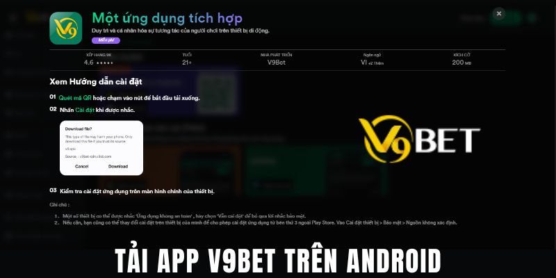 Tải App V9Bet Trên Android